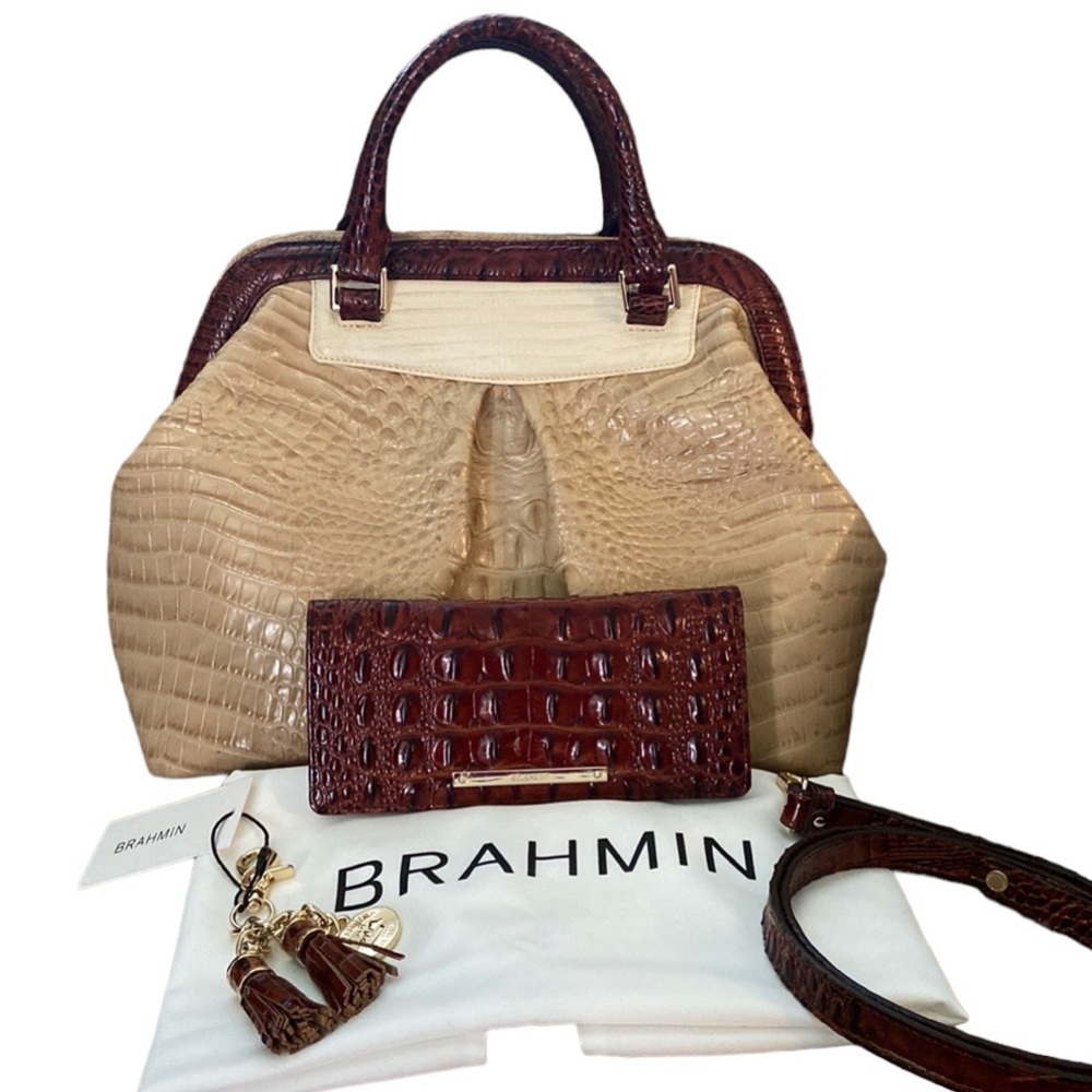 Brahmin Bristol Satchel, Ady Wallet & Tassels